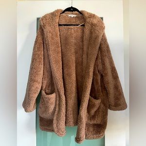 Super Cozy Plush Hooded Jacket
